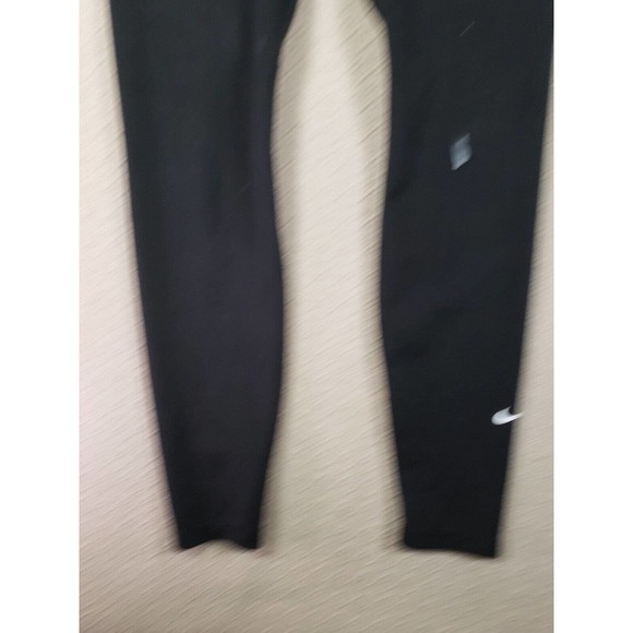 Nike Pants Womens Medium Black Dri Fit Leggings Elastic Waist Mid Rise Pull On - Picture 4 of 9